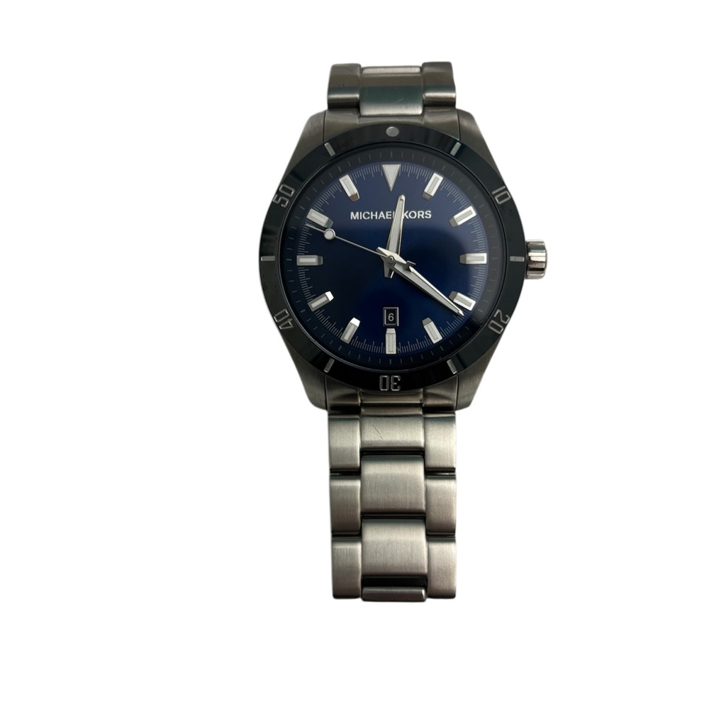 Michael Kors Navy Dial Silver Bracelet Watch